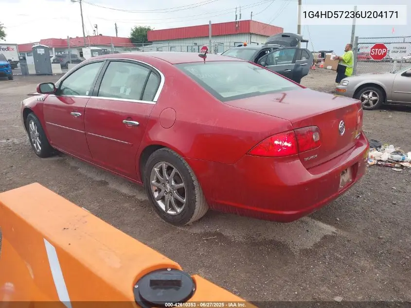 2006 Buick Lucerne Cxl VIN: 1G4HD57236U204171 Lot: 42610353