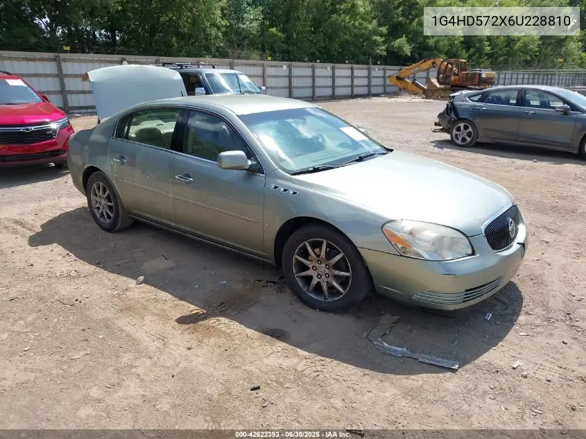 2006 Buick Lucerne Cxl VIN: 1G4HD572X6U228810 Lot: 42622393