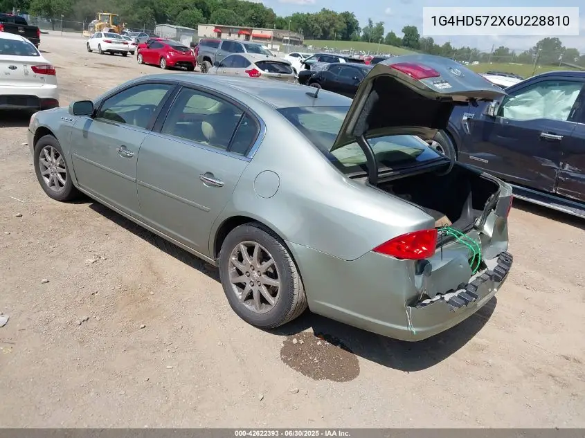 2006 Buick Lucerne Cxl VIN: 1G4HD572X6U228810 Lot: 42622393