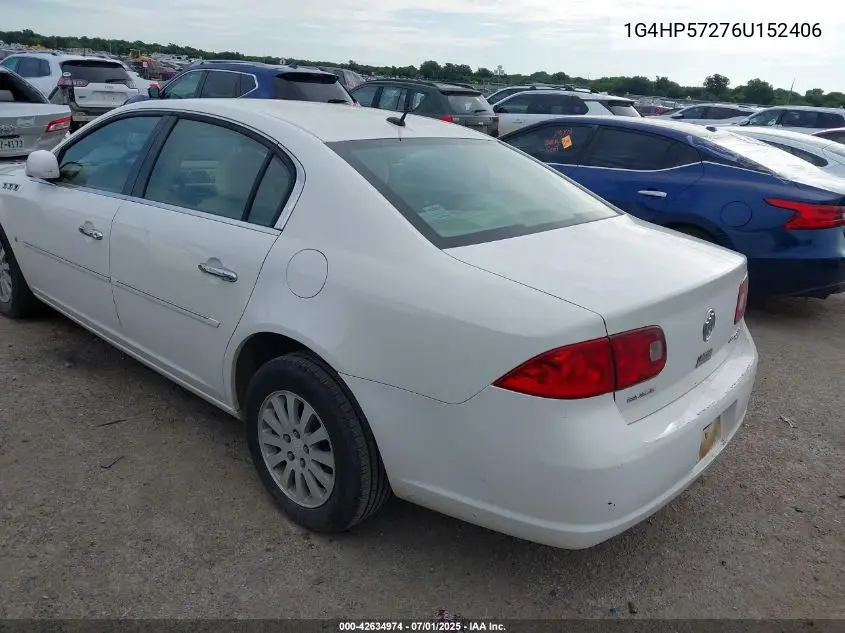 2006 Buick Lucerne Cx VIN: 1G4HP57276U152406 Lot: 42634974
