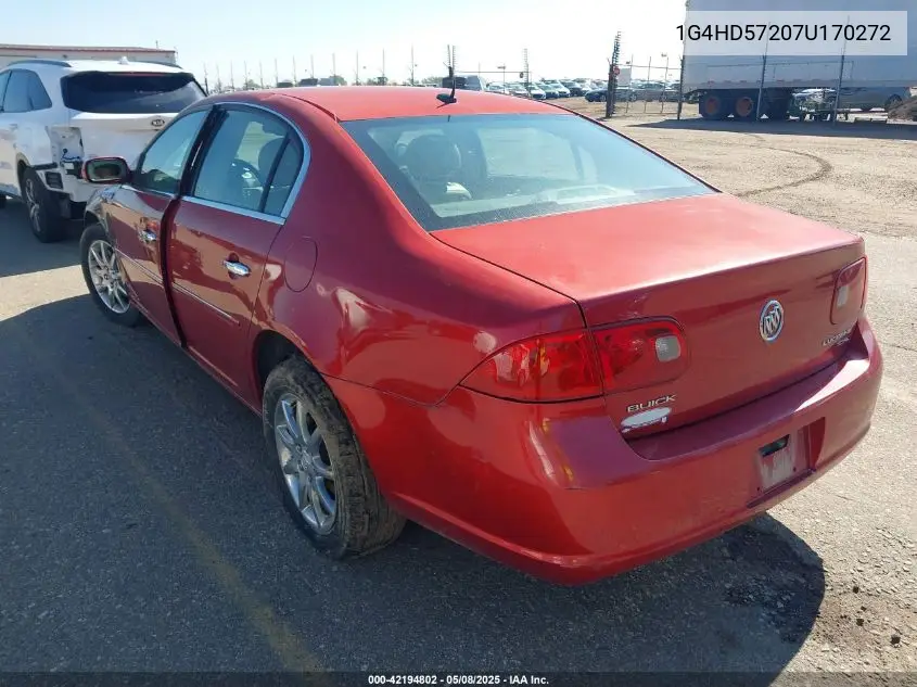 2007 Buick Lucerne Cxl VIN: 1G4HD57207U170272 Lot: 42194802