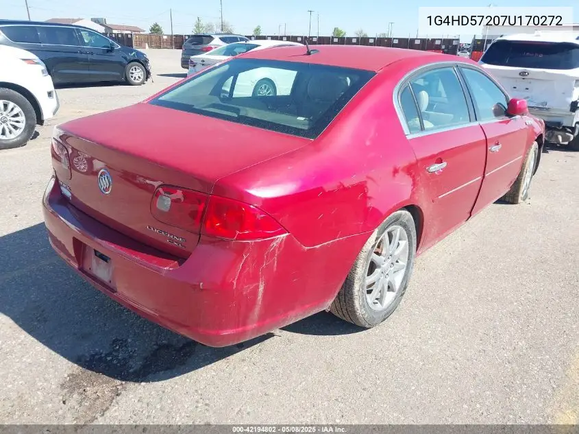 2007 Buick Lucerne Cxl VIN: 1G4HD57207U170272 Lot: 42194802