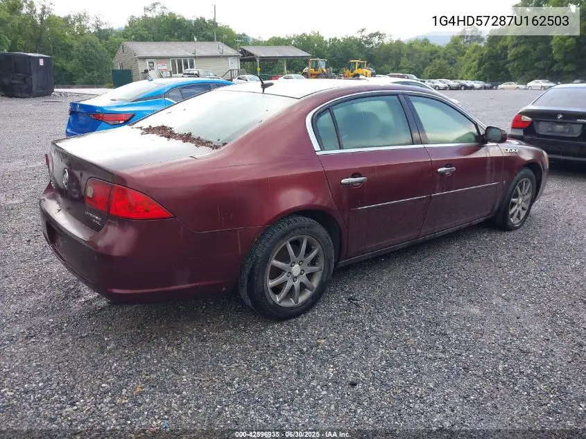 2007 Buick Lucerne Cxl VIN: 1G4HD57287U162503 Lot: 42596935