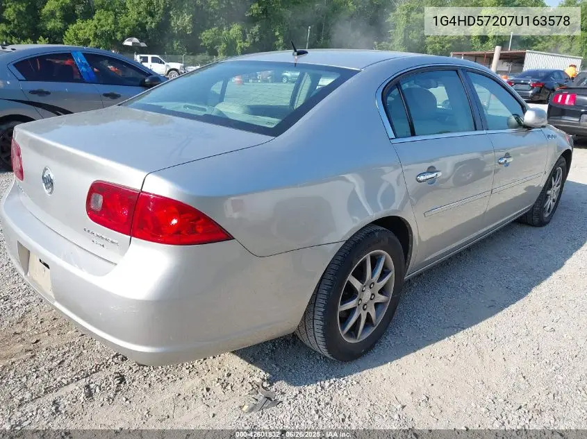 2007 Buick Lucerne Cxl VIN: 1G4HD57207U163578 Lot: 42601832