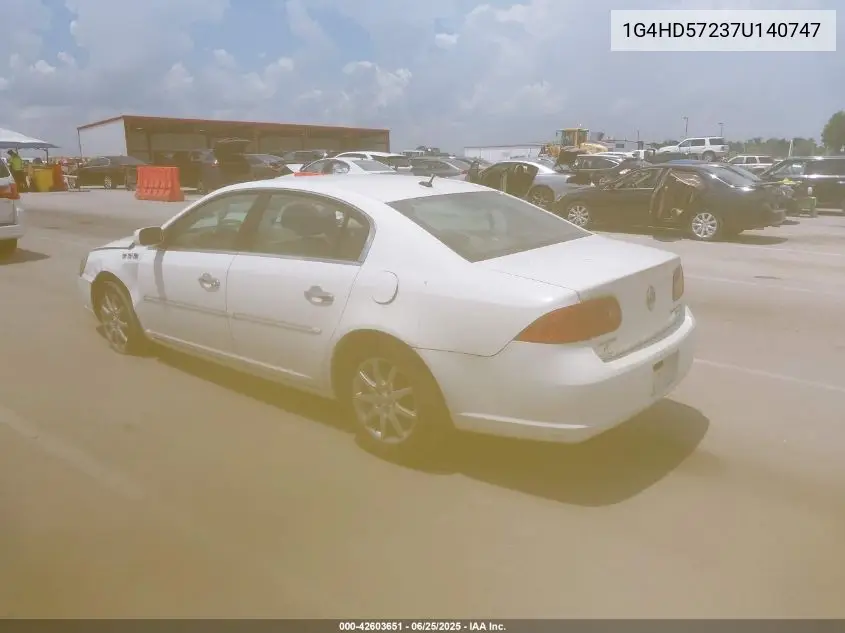 2007 Buick Lucerne Cxl VIN: 1G4HD57237U140747 Lot: 42603651