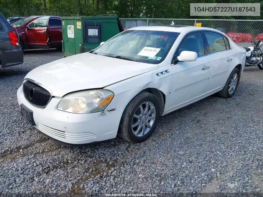 2007 Buick Lucerne Cxl VIN: 1G4HD57227U187543 Lot: 42610735