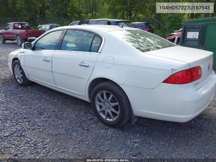 2007 Buick Lucerne Cxl VIN: 1G4HD57227U187543 Lot: 42610735
