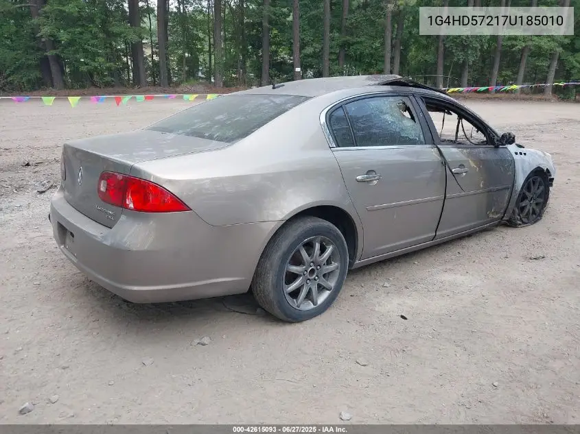 2007 Buick Lucerne Cxl VIN: 1G4HD57217U185010 Lot: 42615093