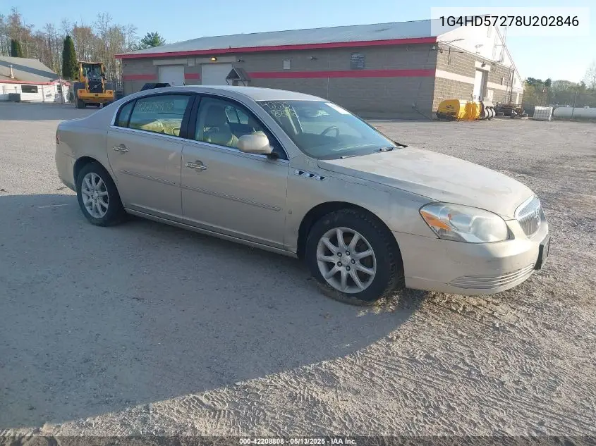 2008 Buick Lucerne Cxl VIN: 1G4HD57278U202846 Lot: 42208808