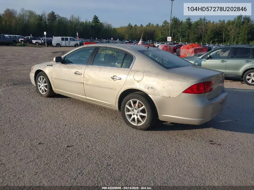 2008 Buick Lucerne Cxl VIN: 1G4HD57278U202846 Lot: 42208808