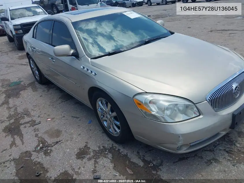 2008 Buick Lucerne Cxs VIN: 1G4HE57Y28U136045 Lot: 42214553
