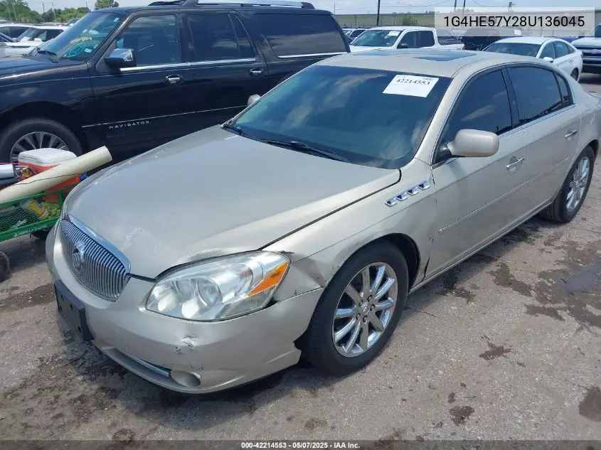 2008 Buick Lucerne Cxs VIN: 1G4HE57Y28U136045 Lot: 42214553
