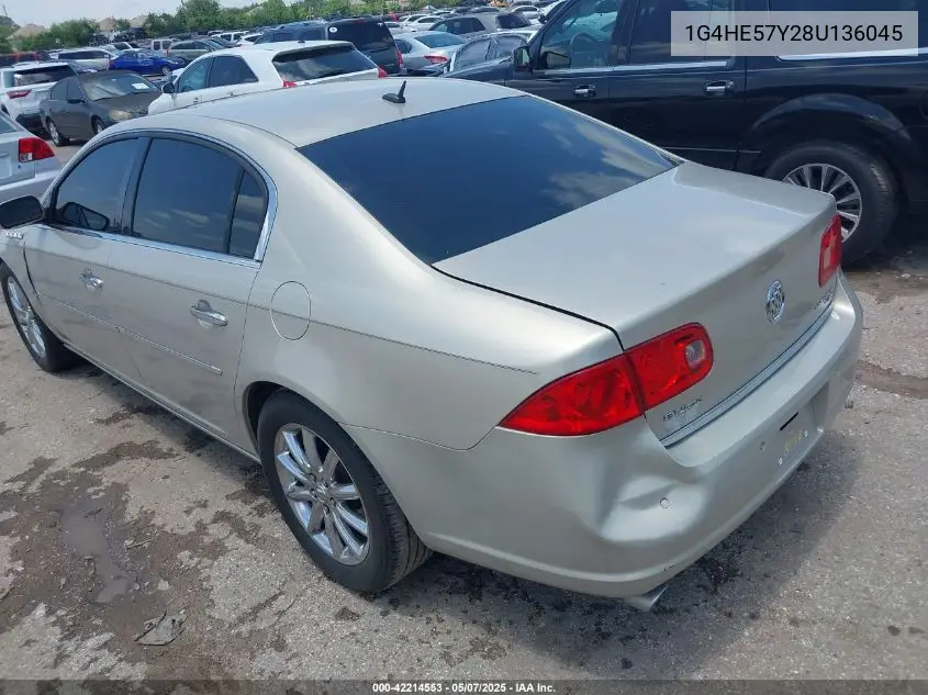 2008 Buick Lucerne Cxs VIN: 1G4HE57Y28U136045 Lot: 42214553