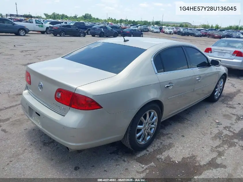 2008 Buick Lucerne Cxs VIN: 1G4HE57Y28U136045 Lot: 42214553