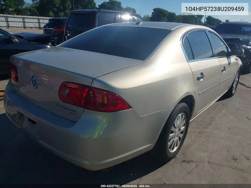 2008 Buick Lucerne Cx VIN: 1G4HP57238U209459 Lot: 42227761