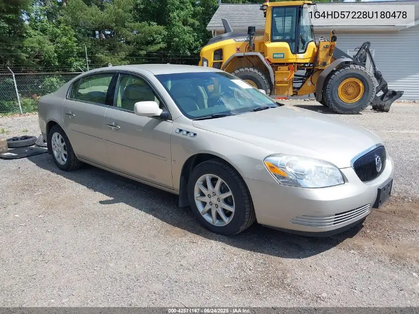 2008 Buick Lucerne Cxl VIN: 1G4HD57228U180478 Lot: 42571167