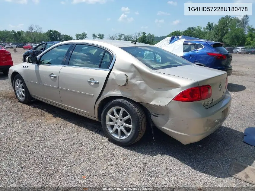 2008 Buick Lucerne Cxl VIN: 1G4HD57228U180478 Lot: 42571167