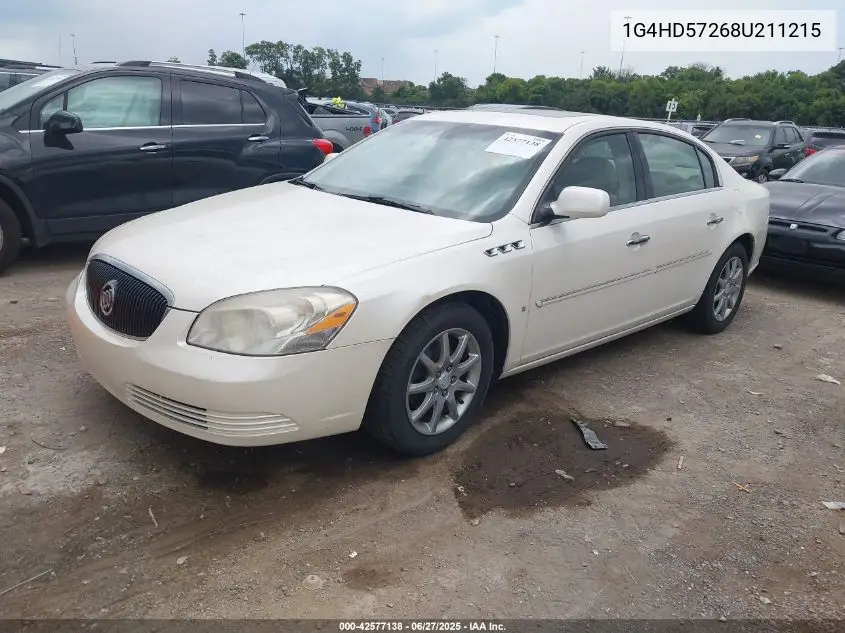 2008 Buick Lucerne Cxl VIN: 1G4HD57268U211215 Lot: 42577138