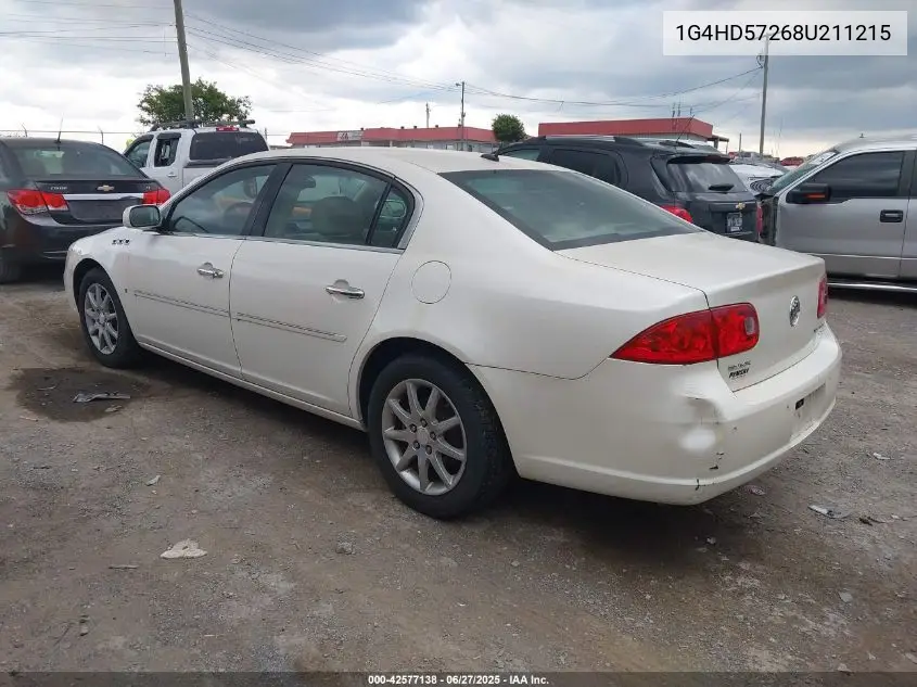 2008 Buick Lucerne Cxl VIN: 1G4HD57268U211215 Lot: 42577138