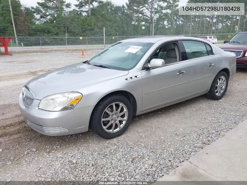 2008 Buick Lucerne Cxl VIN: 1G4HD57298U180428 Lot: 42644349