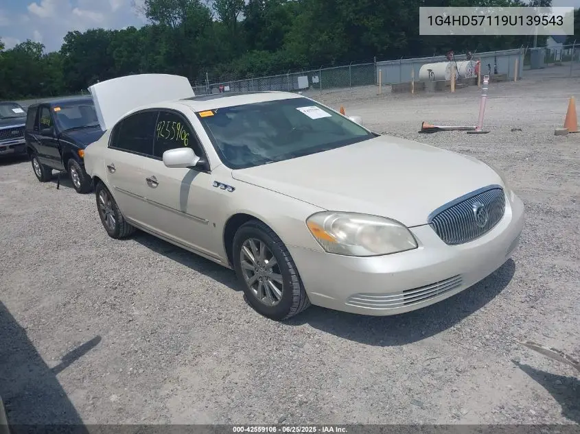 2009 Buick Lucerne Cxl-4 VIN: 1G4HD57119U139543 Lot: 42559106