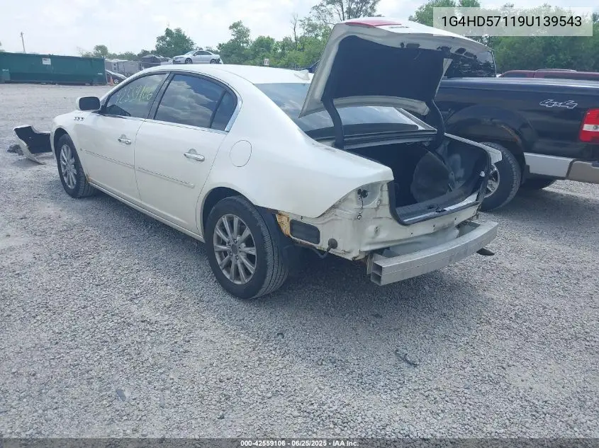 2009 Buick Lucerne Cxl-4 VIN: 1G4HD57119U139543 Lot: 42559106