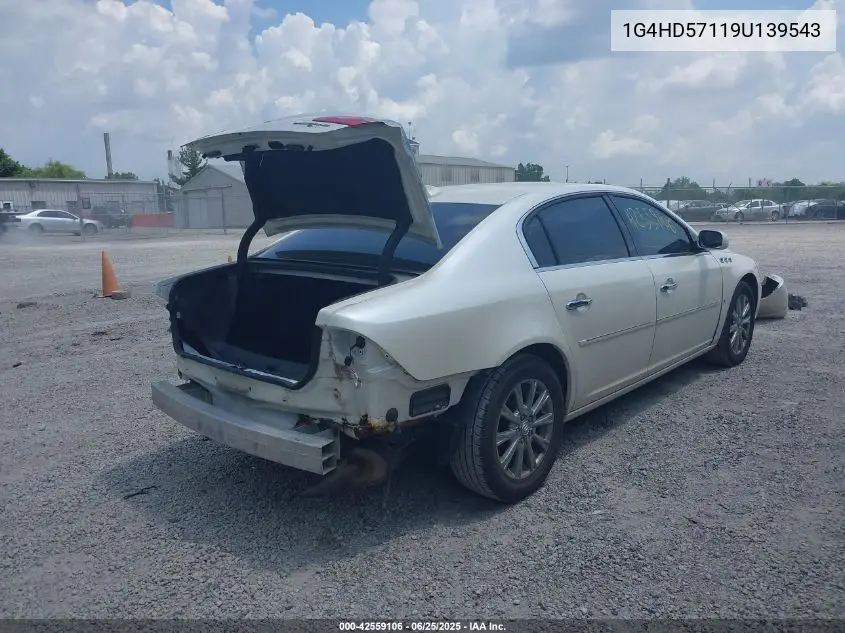 2009 Buick Lucerne Cxl-4 VIN: 1G4HD57119U139543 Lot: 42559106