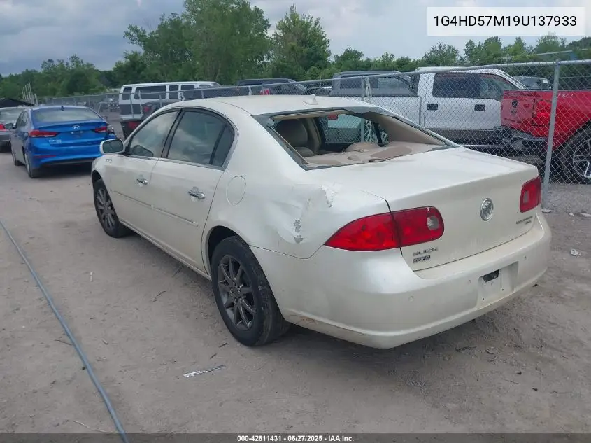 2009 Buick Lucerne Cxl-5 VIN: 1G4HD57M19U137933 Lot: 42611431