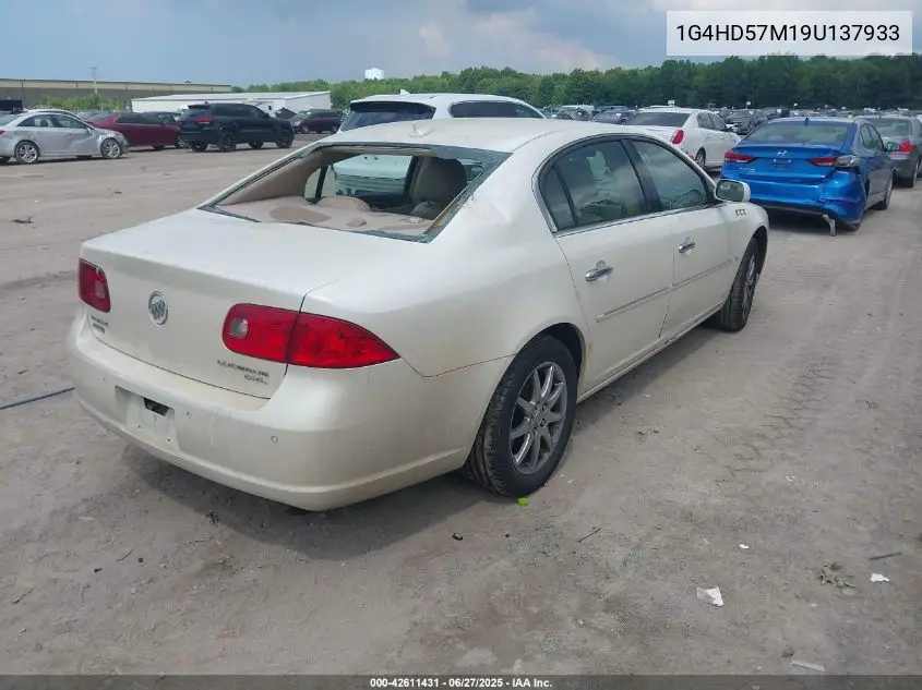 2009 Buick Lucerne Cxl-5 VIN: 1G4HD57M19U137933 Lot: 42611431