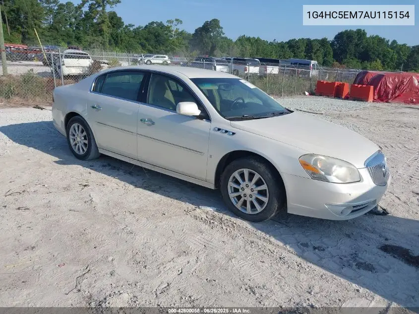 2010 Buick Lucerne Cxl VIN: 1G4HC5EM7AU115154 Lot: 42600058