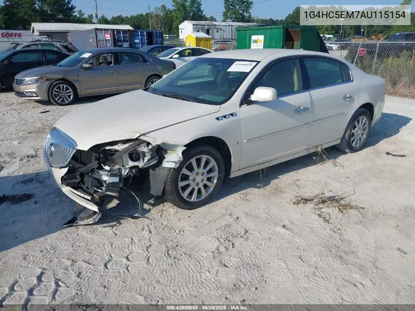 2010 Buick Lucerne Cxl VIN: 1G4HC5EM7AU115154 Lot: 42600058
