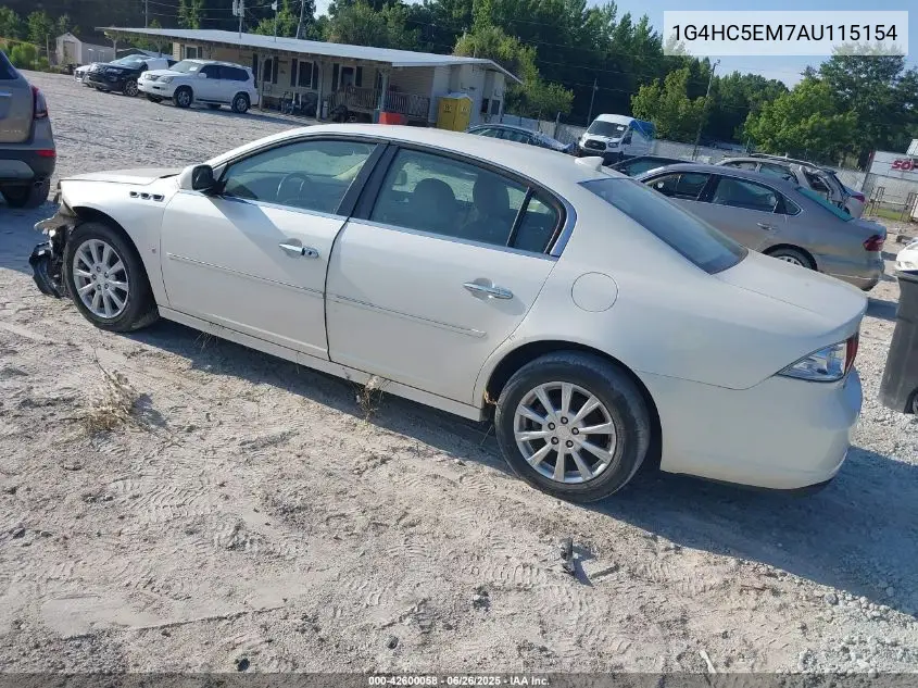 2010 Buick Lucerne Cxl VIN: 1G4HC5EM7AU115154 Lot: 42600058