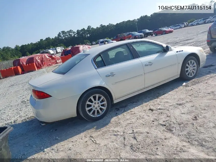 2010 Buick Lucerne Cxl VIN: 1G4HC5EM7AU115154 Lot: 42600058