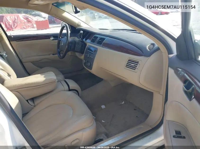 2010 Buick Lucerne Cxl VIN: 1G4HC5EM7AU115154 Lot: 42600058