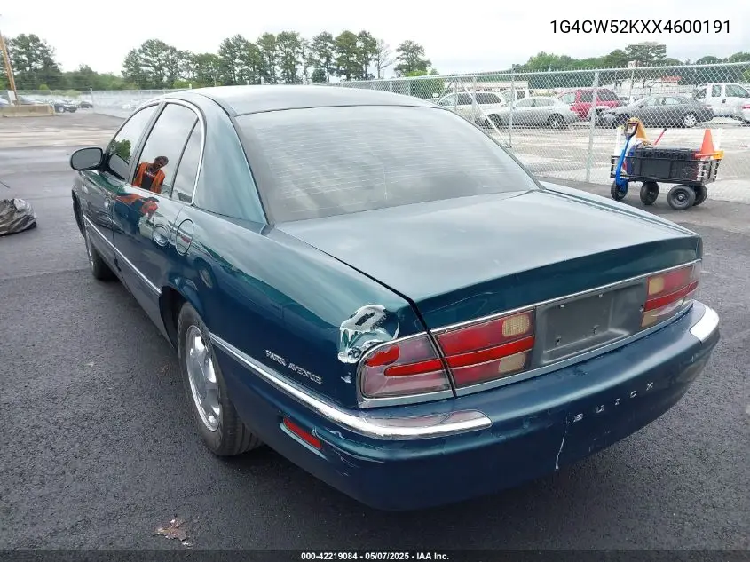 1999 Buick Park Avenue VIN: 1G4CW52KXX4600191 Lot: 42219084