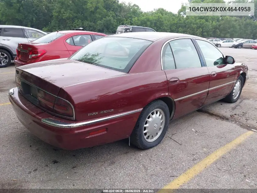 1999 Buick Park Avenue VIN: 1G4CW52K0X4644958 Lot: 42410638