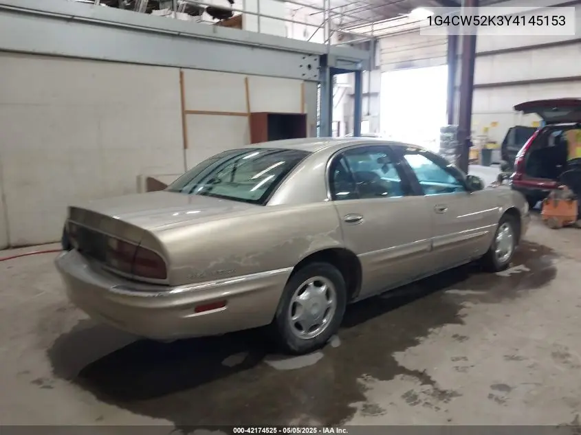 2000 Buick Park Avenue VIN: 1G4CW52K3Y4145153 Lot: 42174525