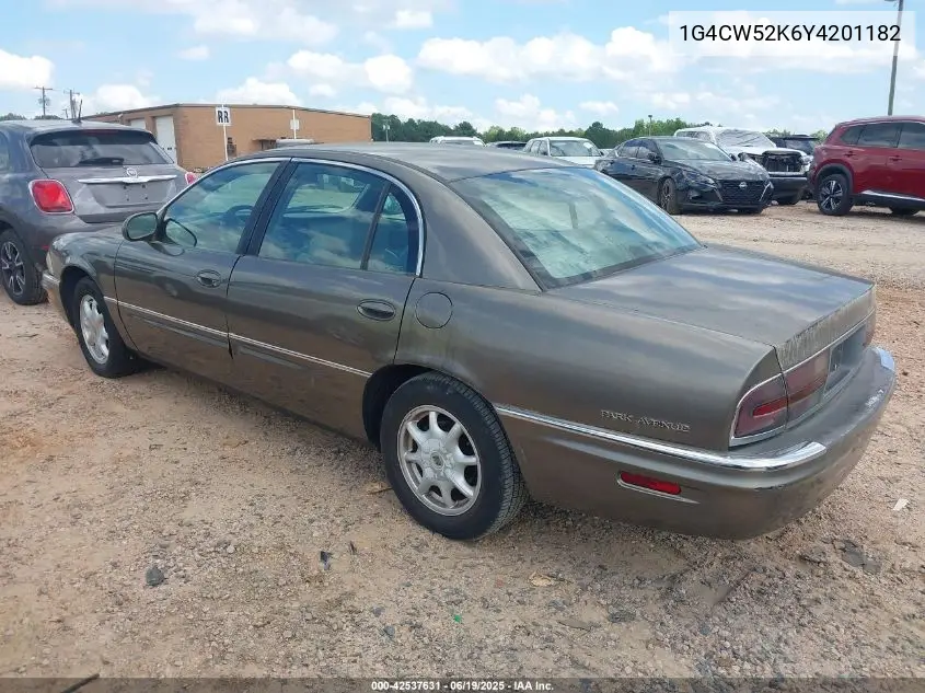 2000 Buick Park Avenue VIN: 1G4CW52K6Y4201182 Lot: 42537631