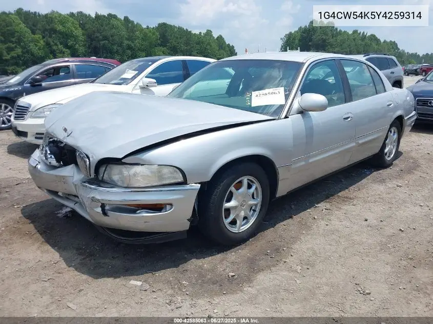 2000 Buick Park Avenue VIN: 1G4CW54K5Y4259314 Lot: 42585063