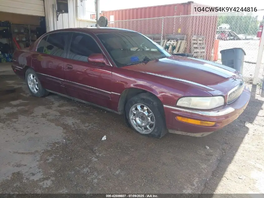 2000 Buick Park Avenue VIN: 1G4CW54K9Y4244816 Lot: 42586607