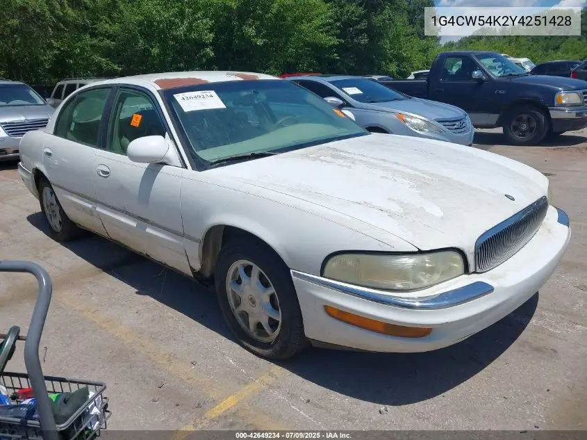 2000 Buick Park Avenue VIN: 1G4CW54K2Y4251428 Lot: 42649234