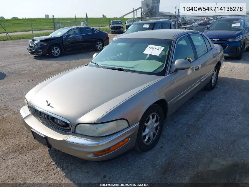 2001 Buick Park Avenue VIN: 1G4CW54K714136278 Lot: 42595183