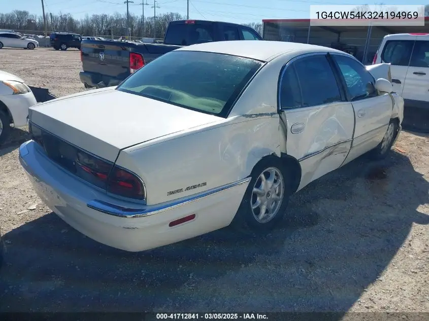2002 Buick Park Avenue VIN: 1G4CW54K324194969 Lot: 41712841