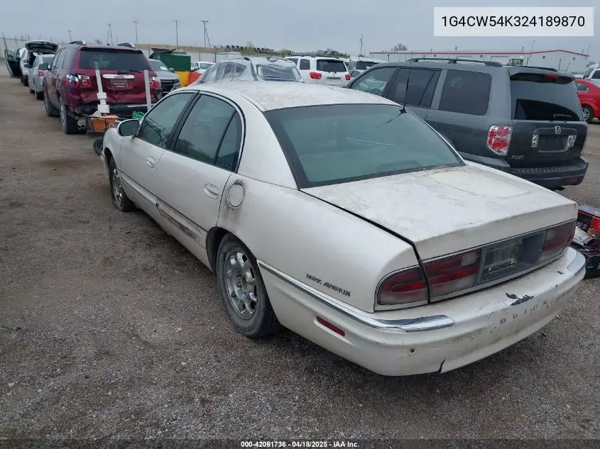 2002 Buick Park Avenue VIN: 1G4CW54K324189870 Lot: 42061736