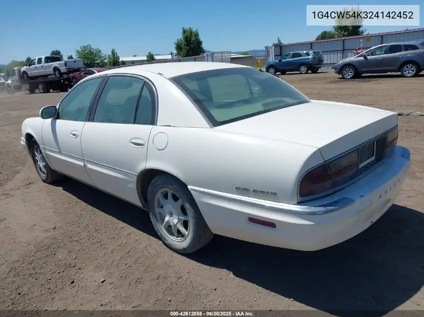 2002 Buick Park Avenue VIN: 1G4CW54K324142452 Lot: 42612856