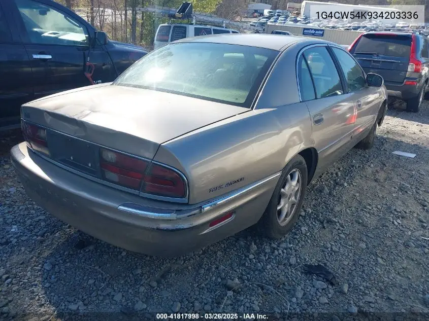 2003 Buick Park Avenue VIN: 1G4CW54K934203336 Lot: 41817998