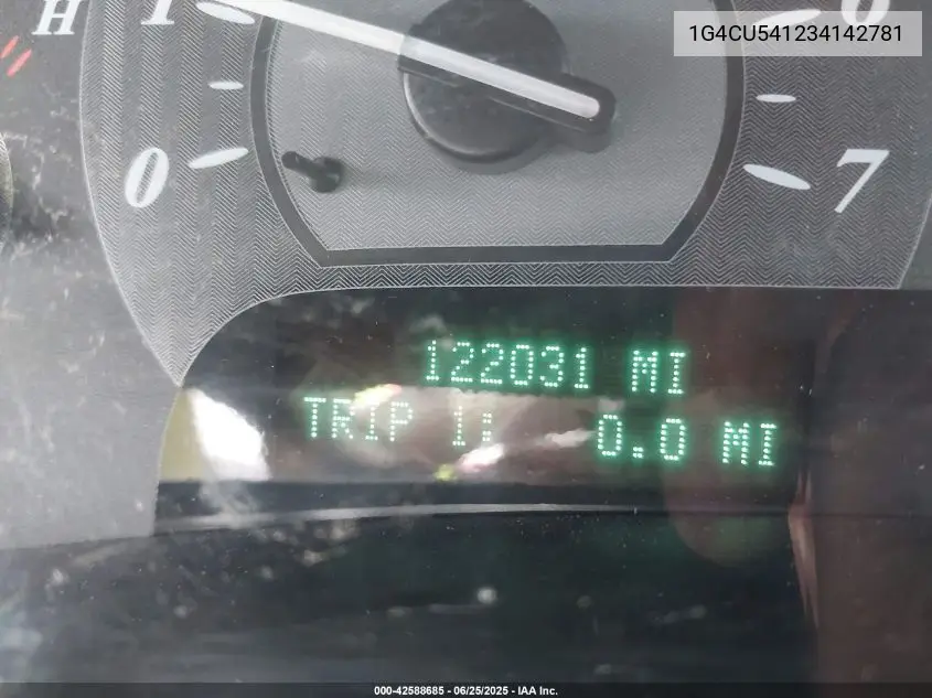 2003 Buick Park Avenue Ultra VIN: 1G4CU541234142781 Lot: 42588685