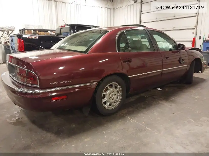 2004 Buick Park Avenue VIN: 1G4CW54K244131719 Lot: 42046485