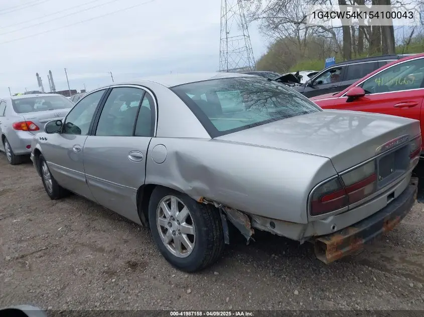 2005 Buick Park Avenue VIN: 1G4CW54K154100043 Lot: 41987158