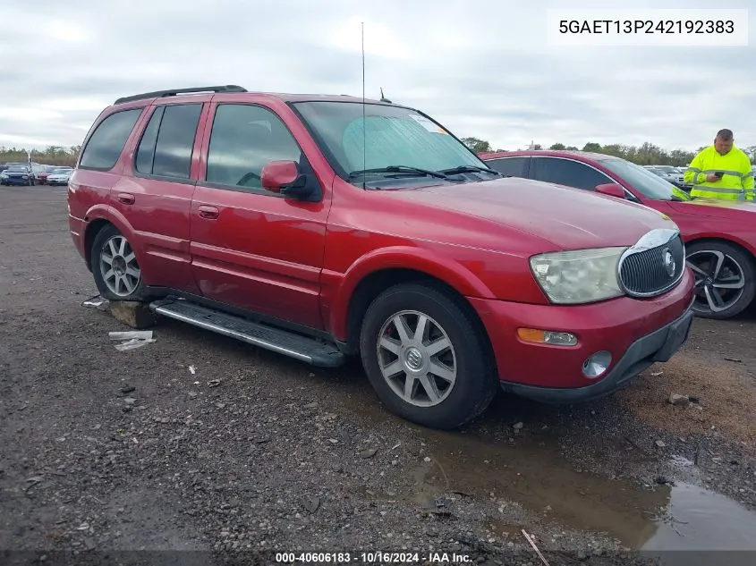 2004 Buick Rainier Cxl VIN: 5GAET13P242192383 Lot: 40606183